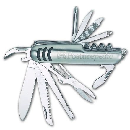 11 Function Stainless Steel Pocket Knife - Screen Imprint 1