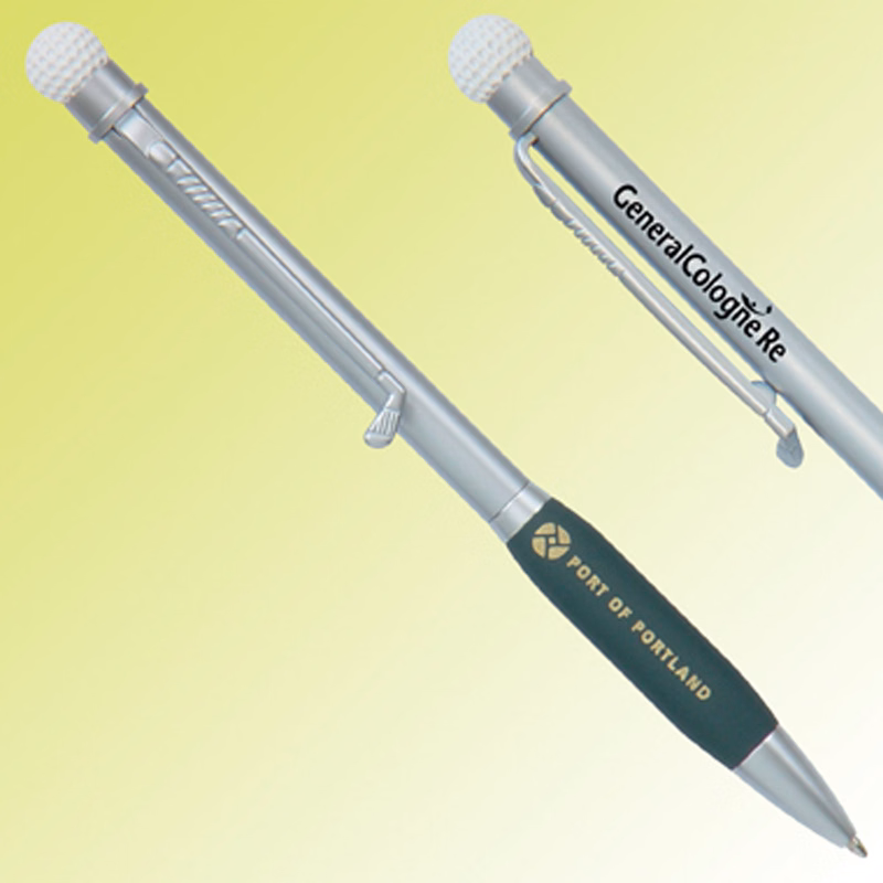 Golf Pen w / Rubberized Brass Grip.