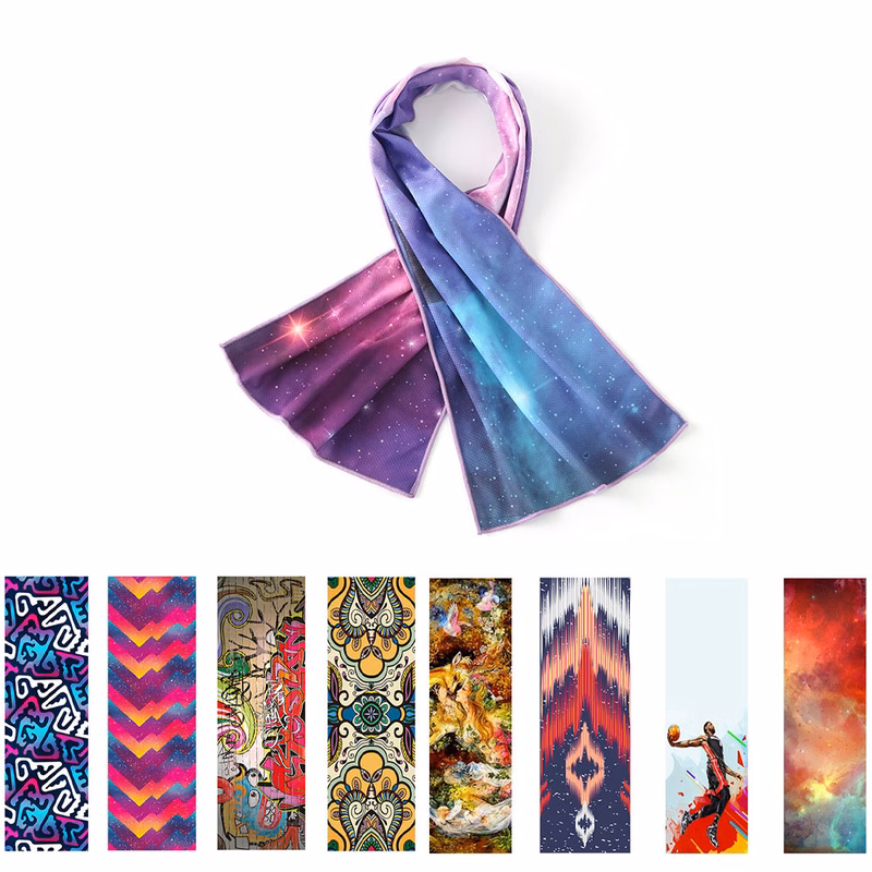 Full Print Cooling Towel with Carabiner Bag