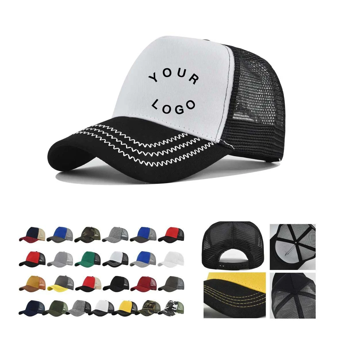 Classic Hard Top Mesh Trucker Hat Adjustable Size 1