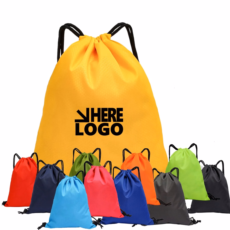 600D Soccer Mesh Waterproof Drawstring Bag