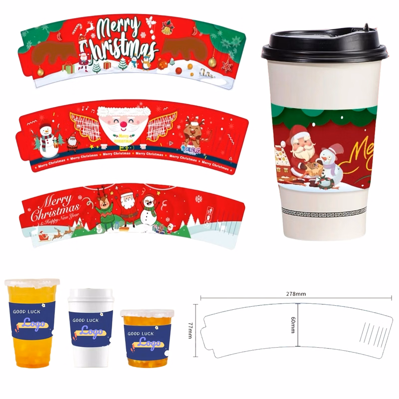 1 Layer Coffee Cup Sleeve with Adjustable Buckle MOQ500