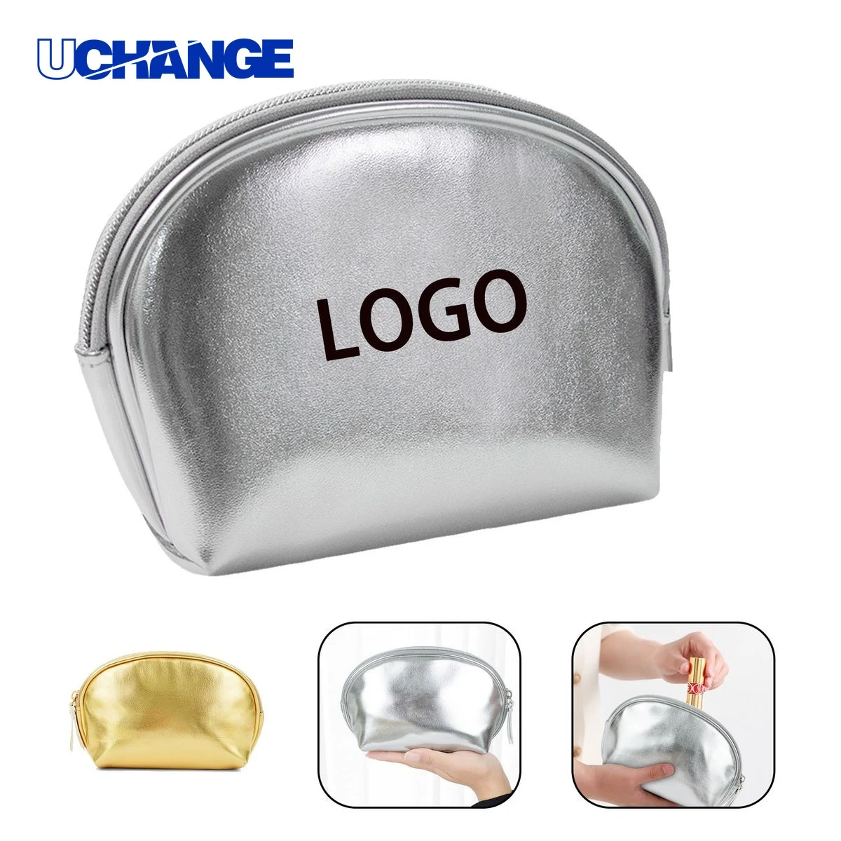 PU Leather Shell Cosmetic Bag 1