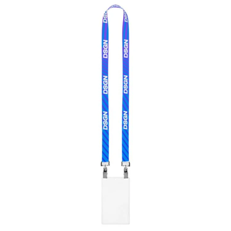 1" Full Color Satin Finish Lanyard w/Open 2-End Attachments - Import Air (FAST Production) 1