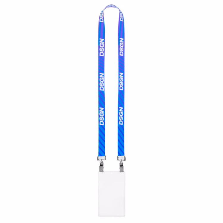 1" Full Color Satin Finish Lanyard w/Open 2-End Attachments - Import Air (FAST Production)