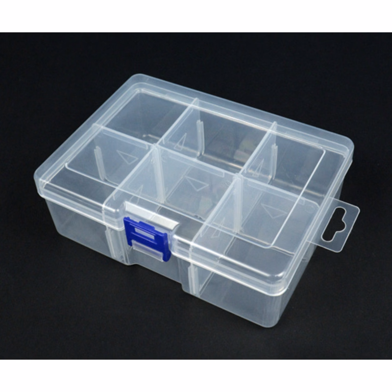 Clear visible plastic storage box