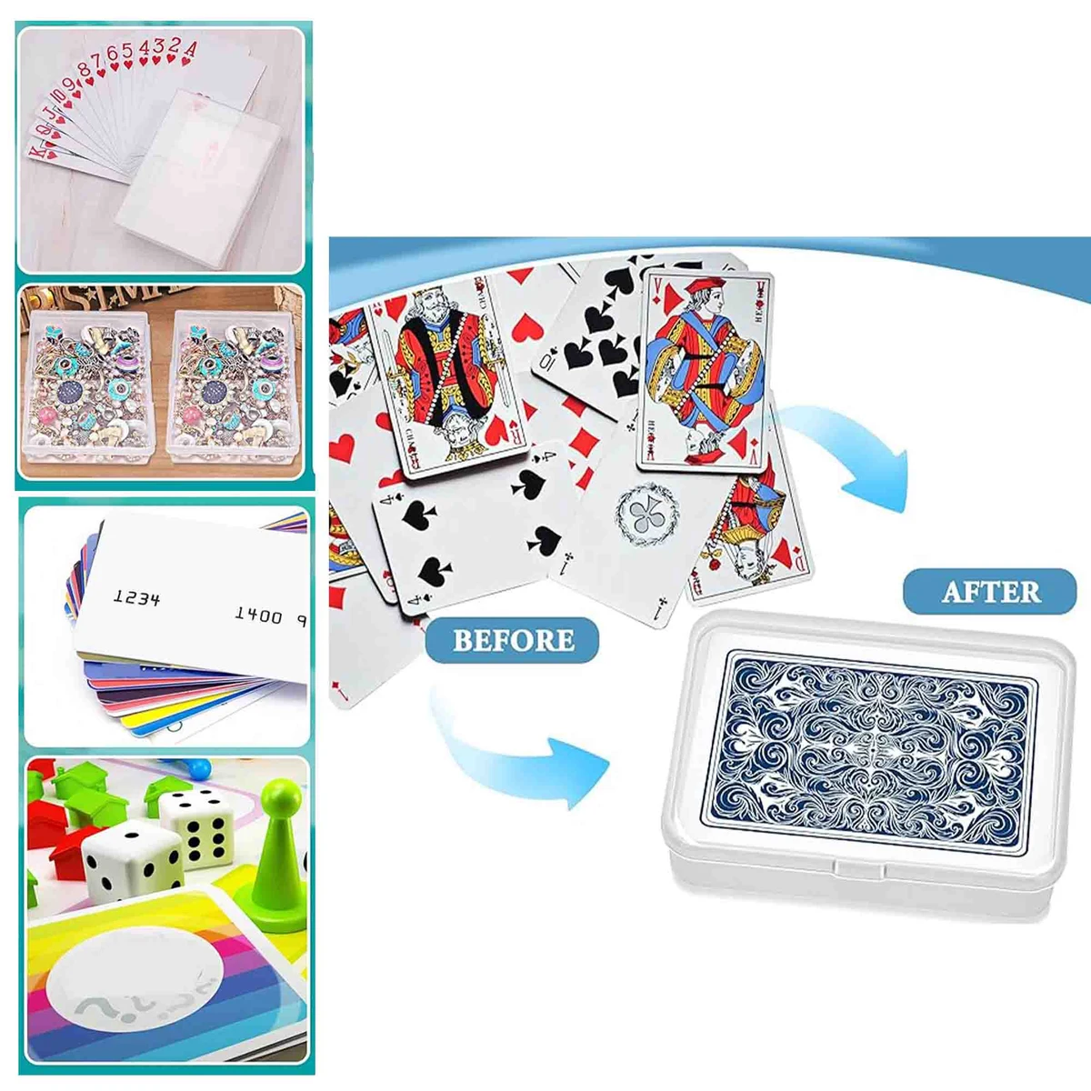 Clear Card Deck Box Plastic Playing Game Storage 1