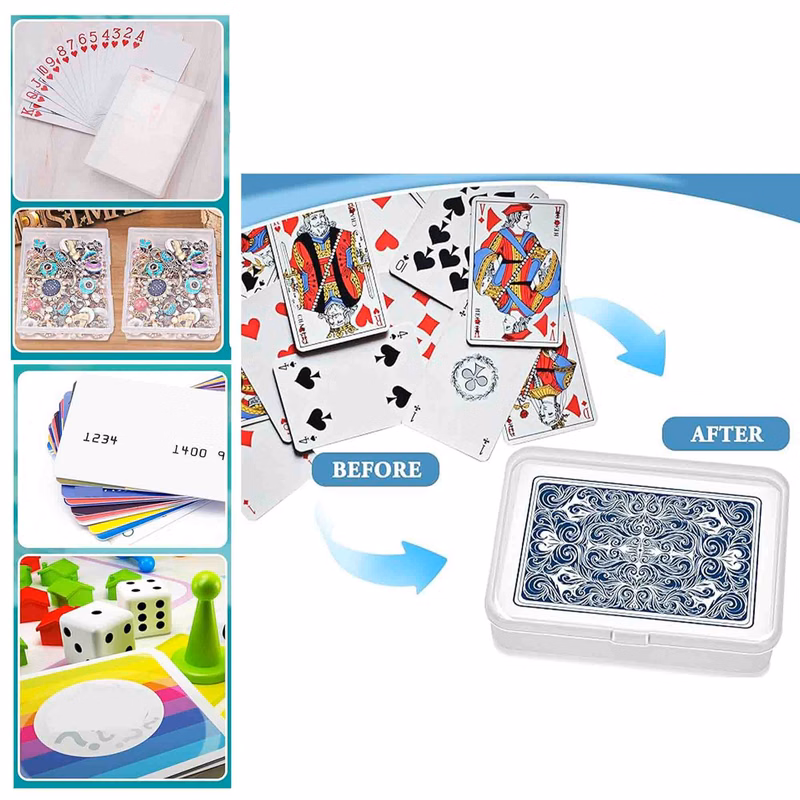 Clear Card Deck Box Plastic Playing Game Storage