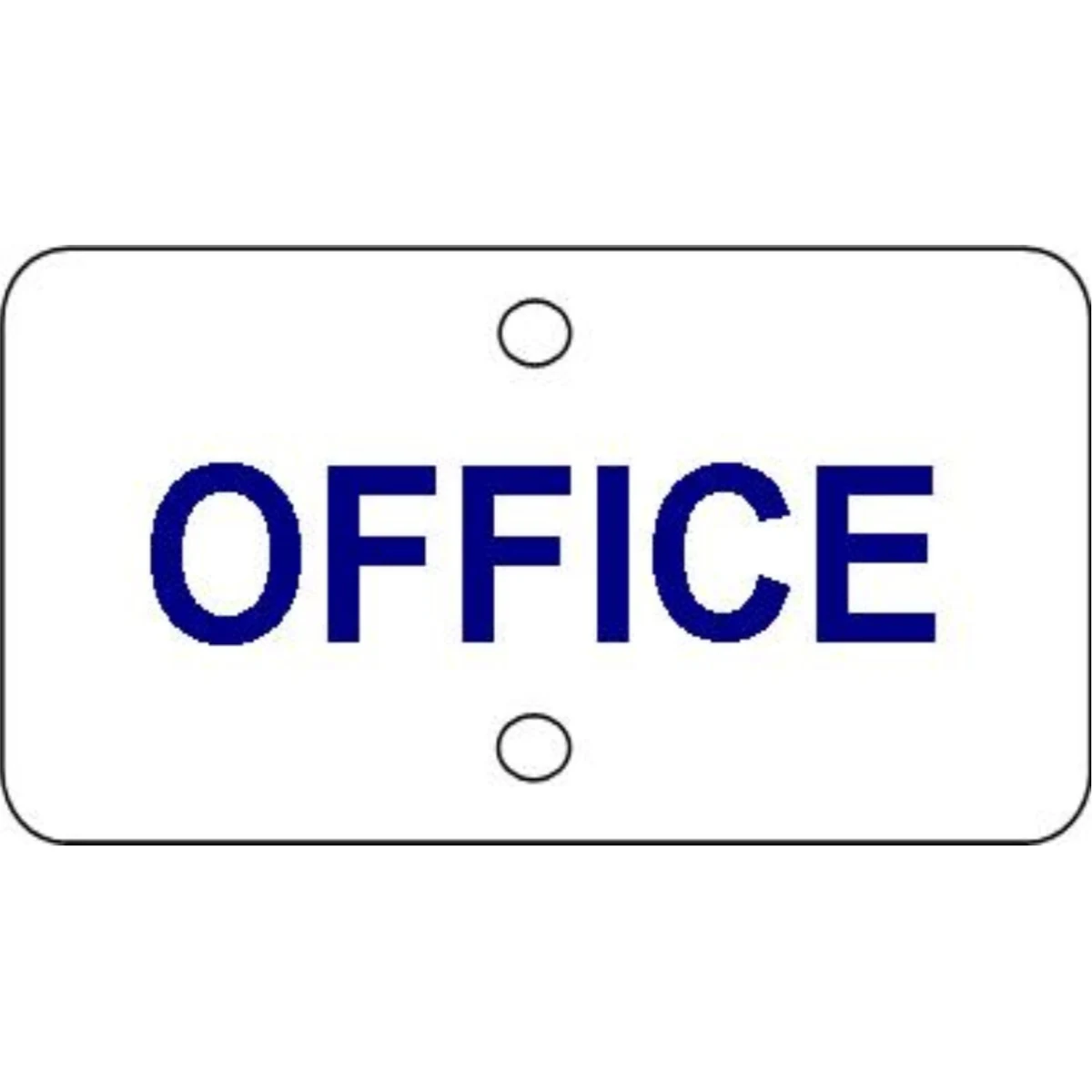 .063" Thick 18" x 24" Non-Reflective White Aluminum Sign w/ Holes w/ One Color Cut Vinyl on One Side 1