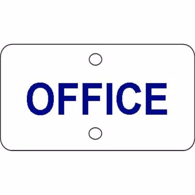 .063" Thick 18" x 24" Non-Reflective White Aluminum Sign w/ Holes w/ One Color Cut Vinyl on One Side