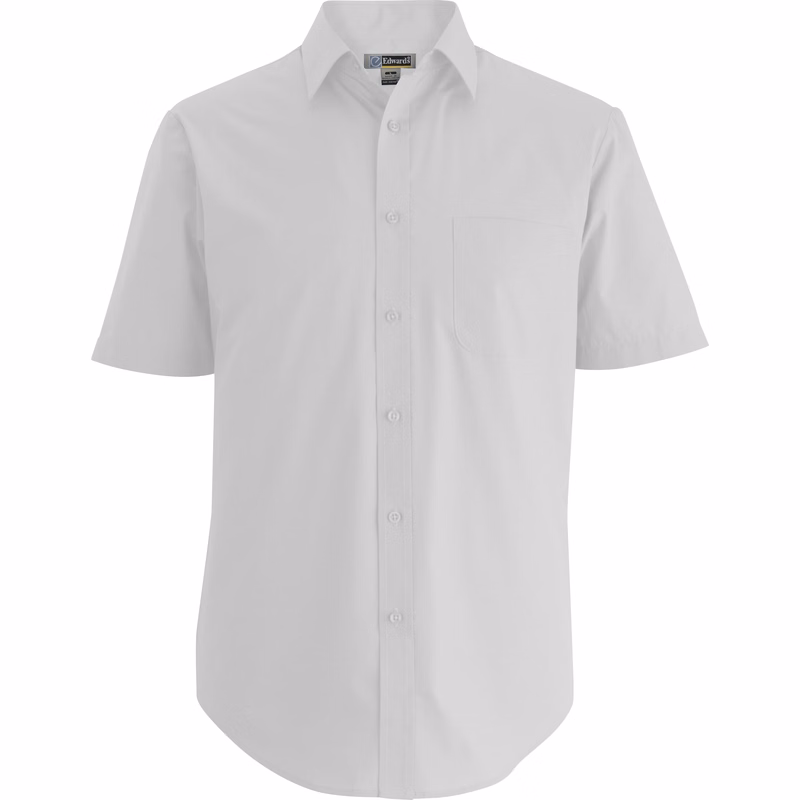 Essential Broadcloth Short Sleeve Mens Shirt