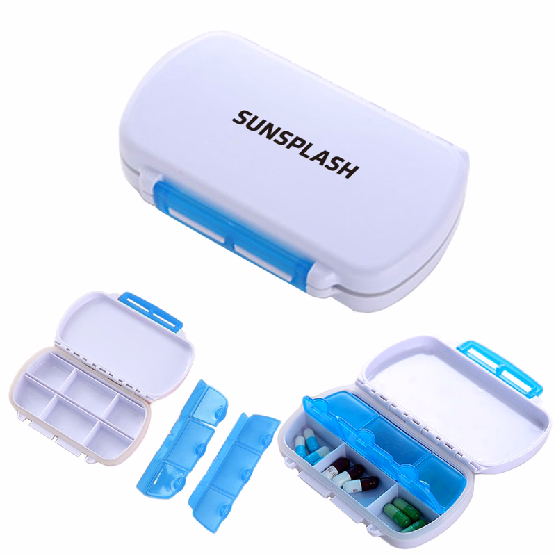 Portable Pill Dispenser w/ 6 Grids