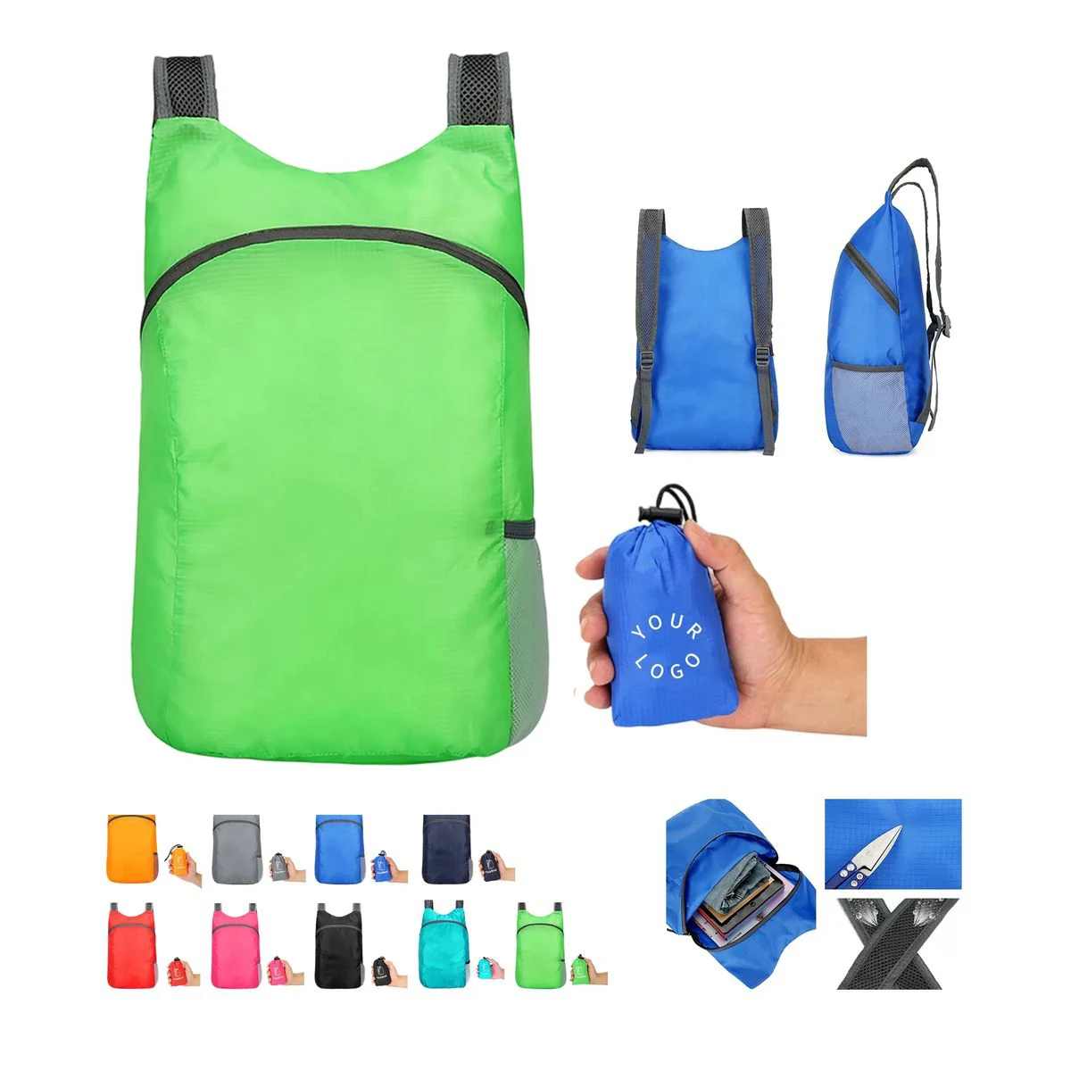Polyester Lightweight Foldable Backpack 1
