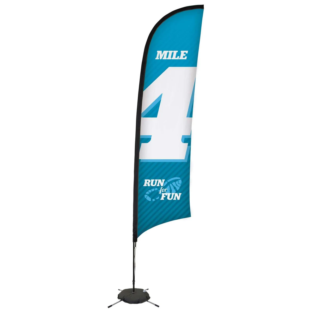 13' Premium Razor Sail Sign Kit (Single-Sided with Scissor Base) 1