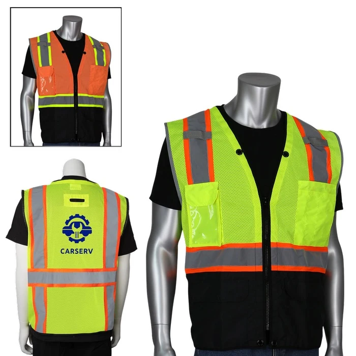 Two-Tone 11 Pocket Tech-Ready Mesh Surveyors Vest 1