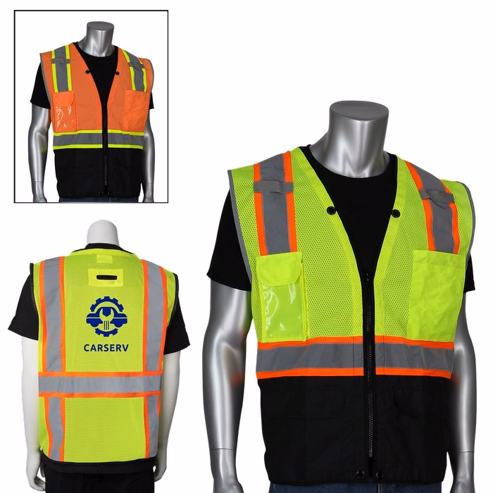 Two-Tone 11 Pocket Tech-Ready Mesh Surveyors Vest