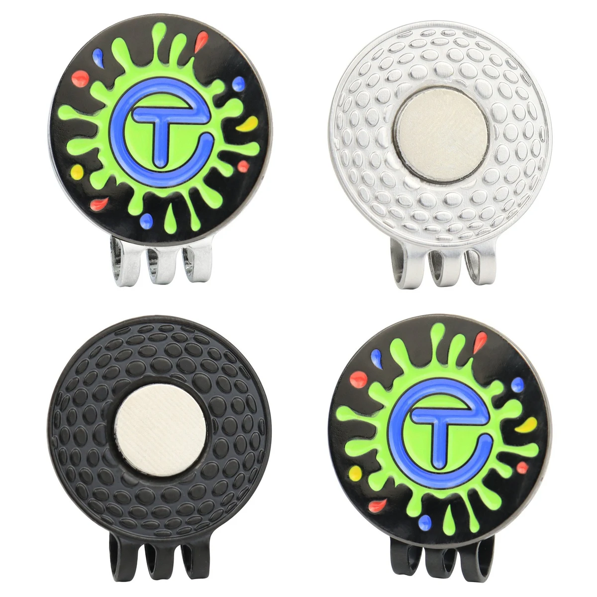 Custom 1" Epoxy Golf Marker Golf Metal Cap Clip 1