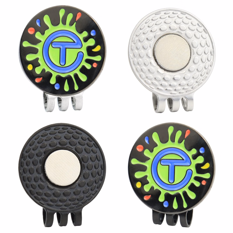 Custom 1" Epoxy Golf Marker Golf Metal Cap Clip