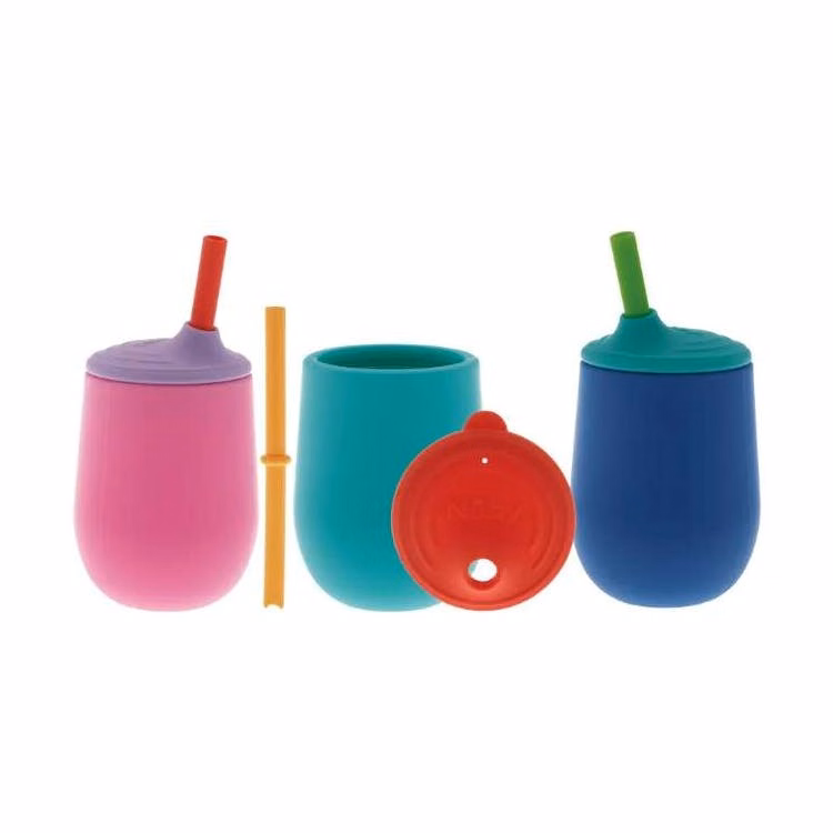 Silicone Straw Cups - 6 oz
