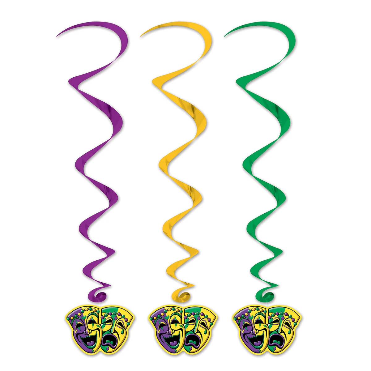 Mardi Gras Comedy & Tragedy Mask Whirls 1