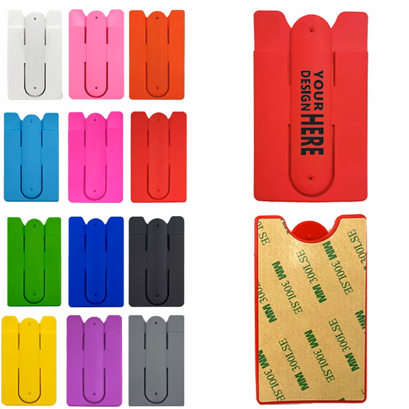 Custom Silicone Phone Wallet with Multi-Function Stand