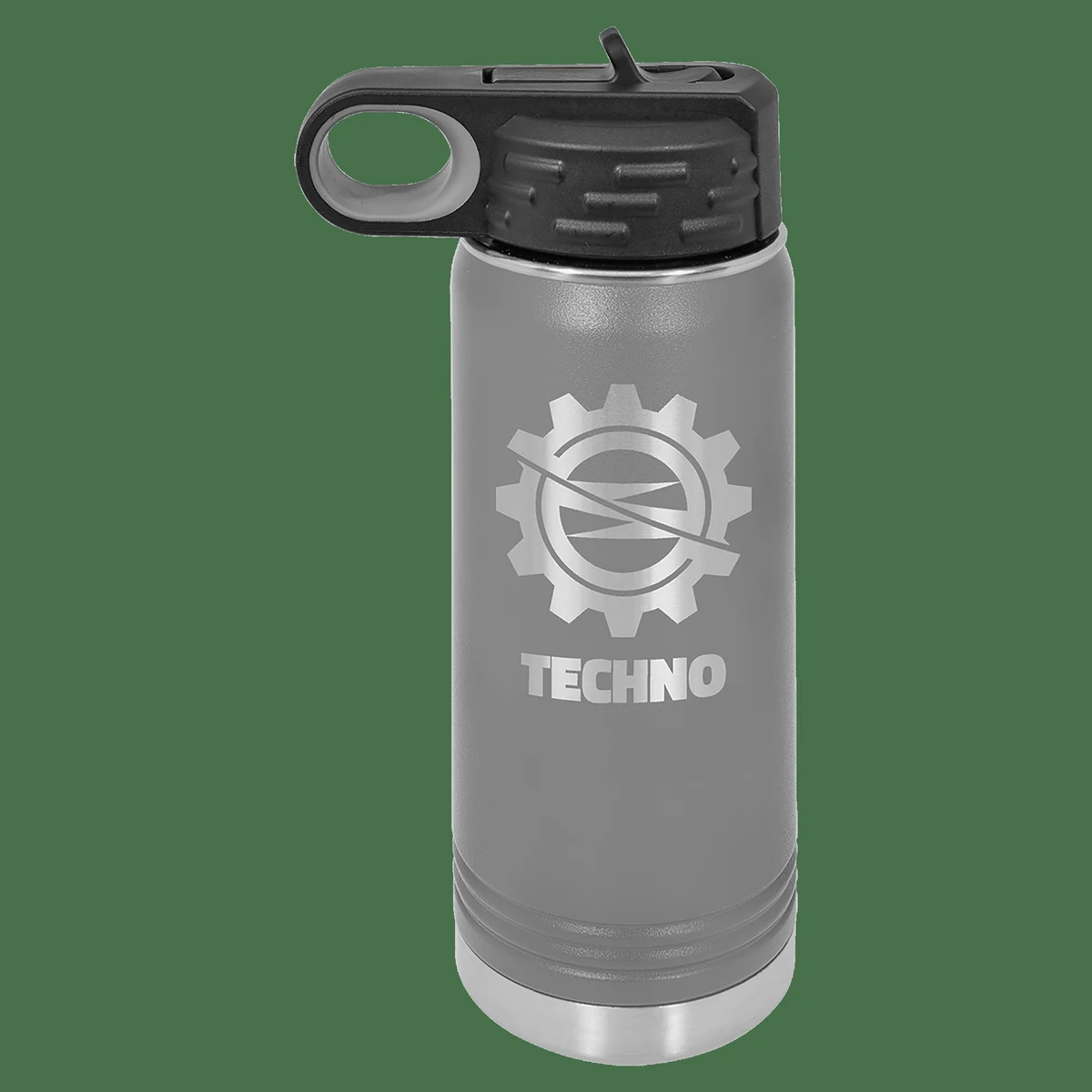 20 oz. Dark Gray Laser Engraved Polar Camel Water Bottles 1
