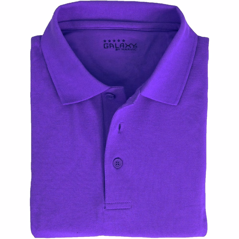 Adult Uniform Polo Shirts - Grape Short Sleeve Size M - 2X