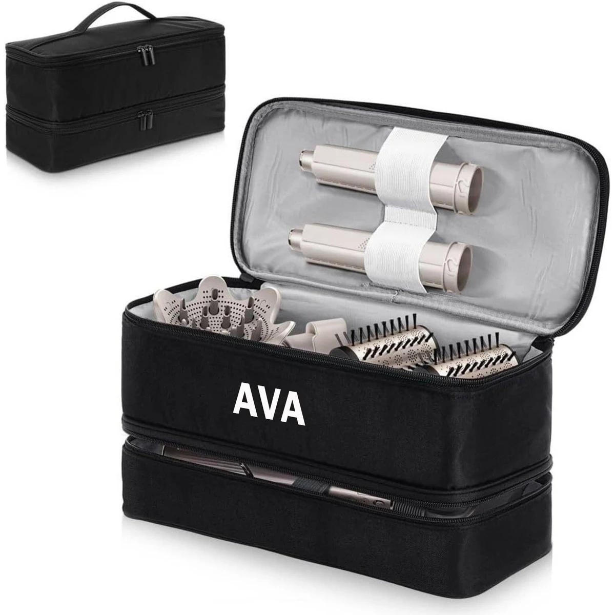 Double Suitcase Curly Hair Stick Storage Bag 1