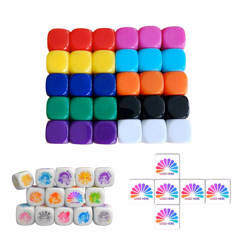 Six-Sided Full Color Drinking Game Dice