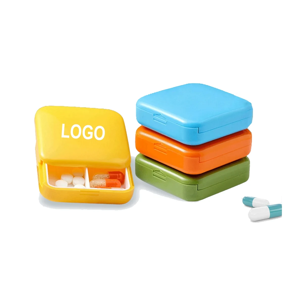 Compartments Portable Travel Pill Case 1