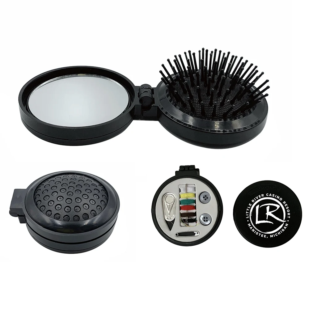 Travel Folding Hair Comb with Mirror 1
