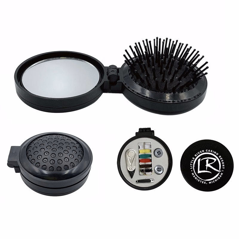 Travel Folding Hair Comb with Mirror