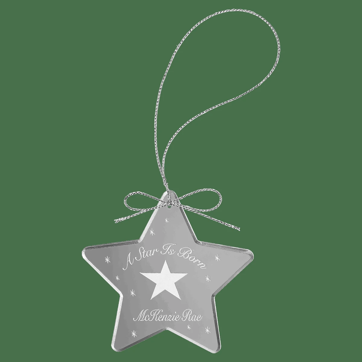 3" Crystal Star Ornament 1