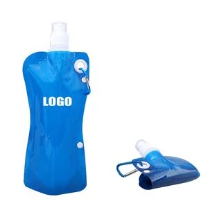 Snap Button Foldable Water Pack With Carabiner 1