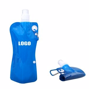 Snap Button Foldable Water Pack With Carabiner