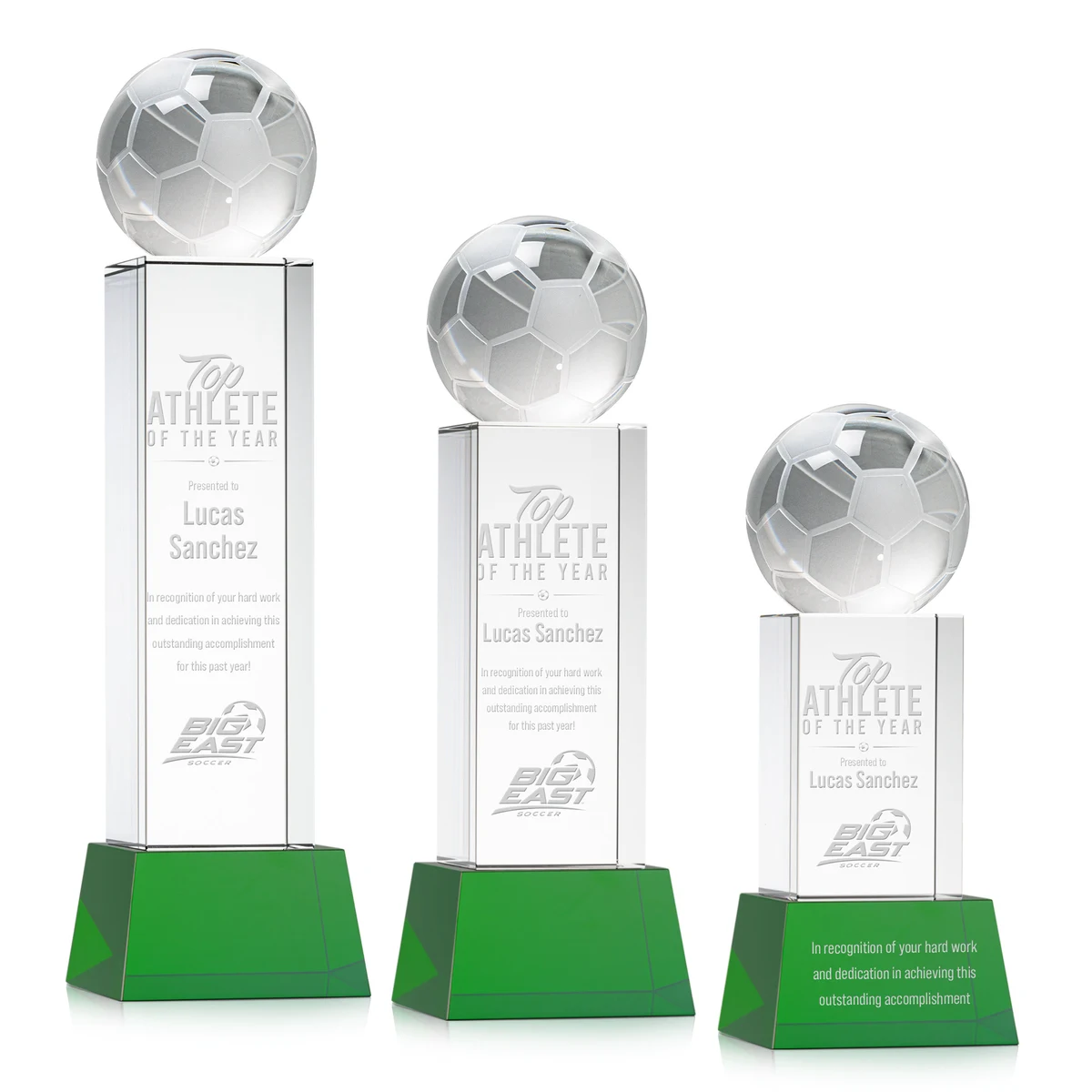 Soccer Ball Award on Belcroft Base - Green 1