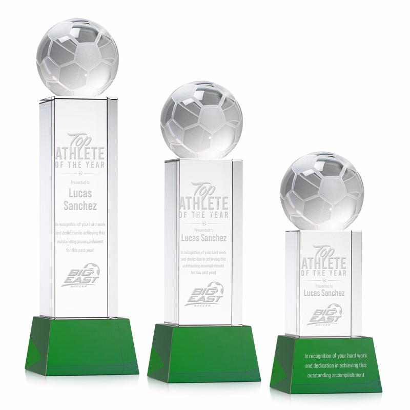 Soccer Ball Award on Belcroft Base - Green