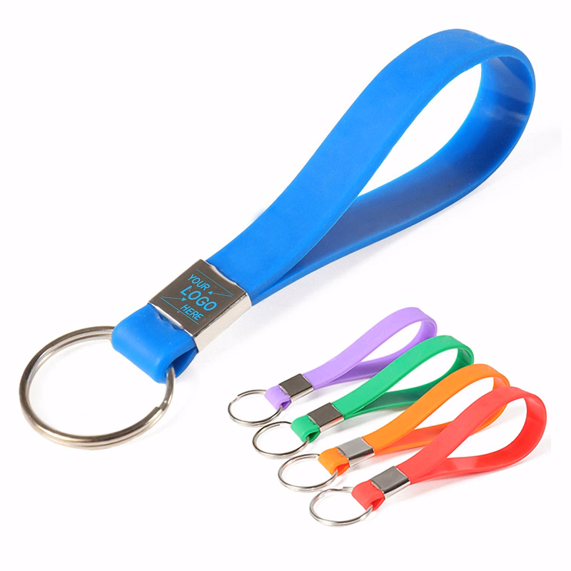 Half Inch Silicone Keychain Wristband