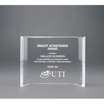 5" x 7" Clear Acrylic Crescent Award 1