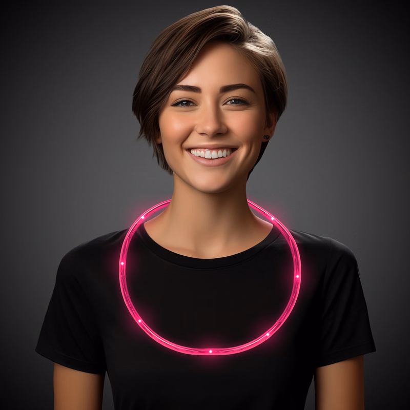 Pink Neon LED Necklaces