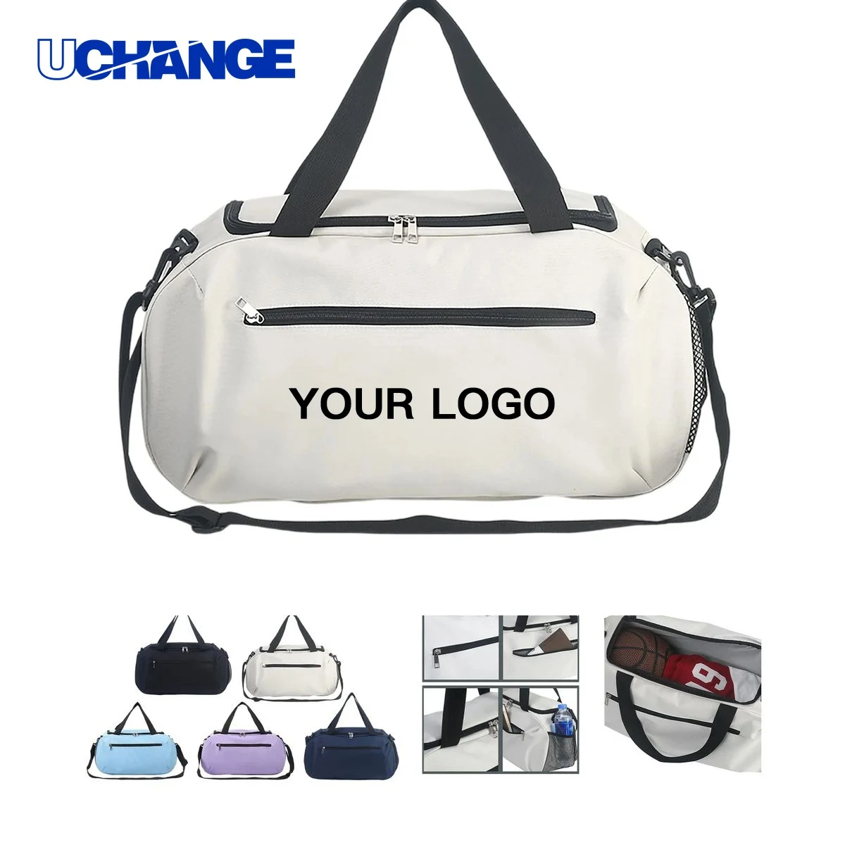 Travel Sports Bag Carrier with Side Mesh Compartments 1