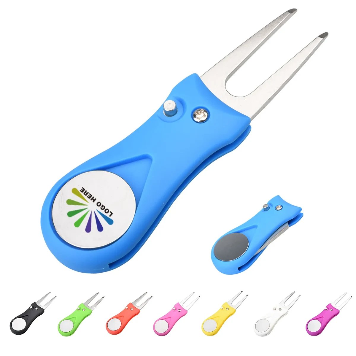 Foldable Golf Divot Tool with Magnetic Ball Marker 1