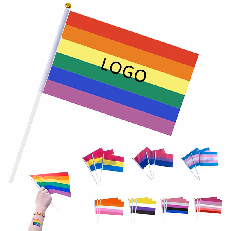Rainbow Gay Pride Stick Flag