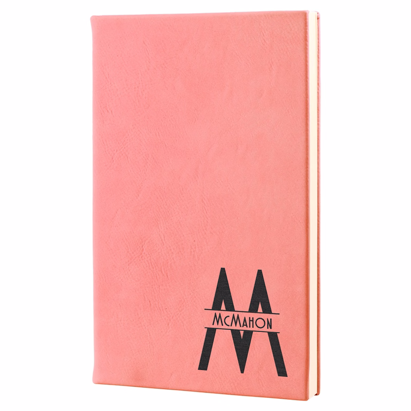 5 1/4" x 8 1/4" Pink Leatherette Journal