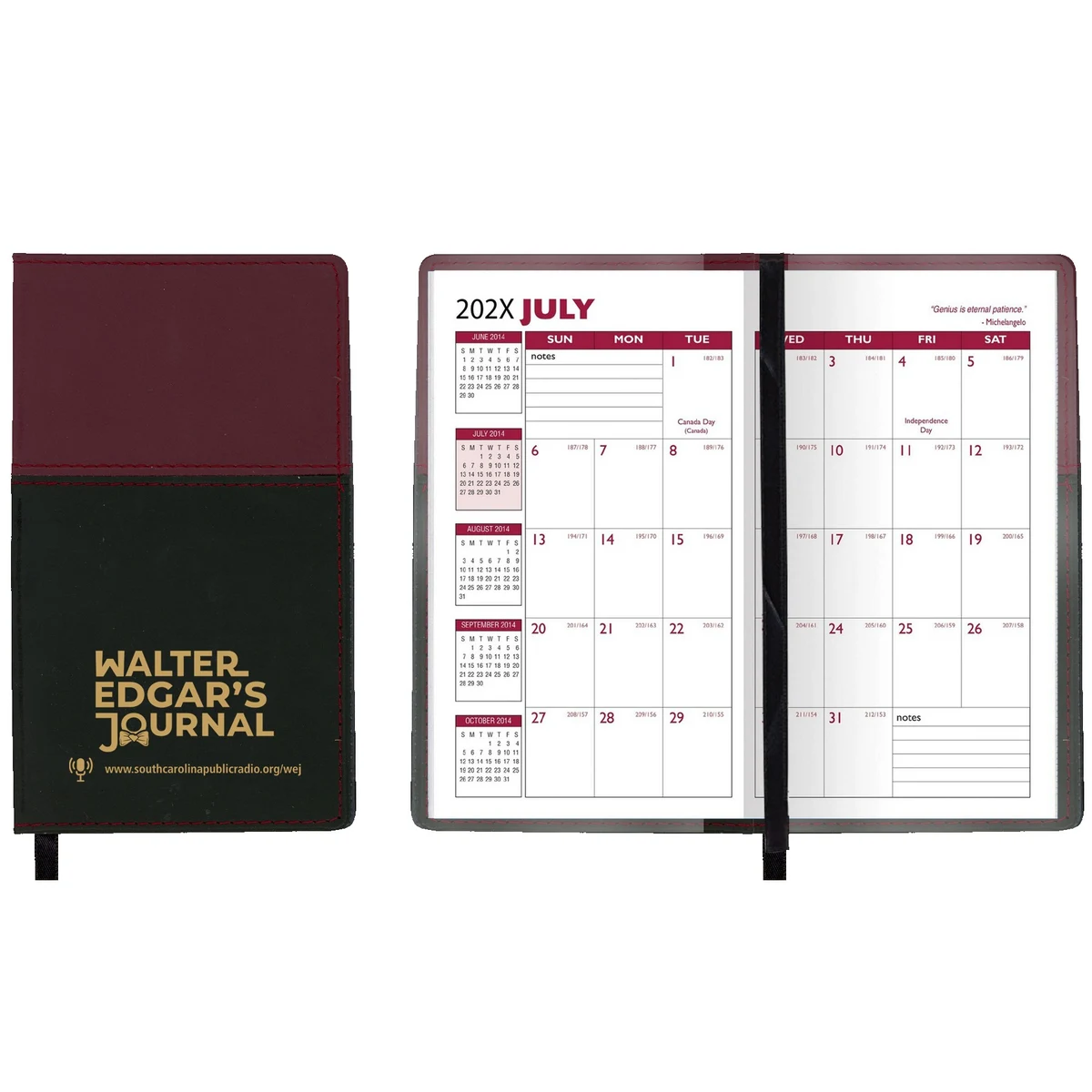 Mystic Series Soft Cover 2 Tone Vinyl Academic Planner / 2 Color 1