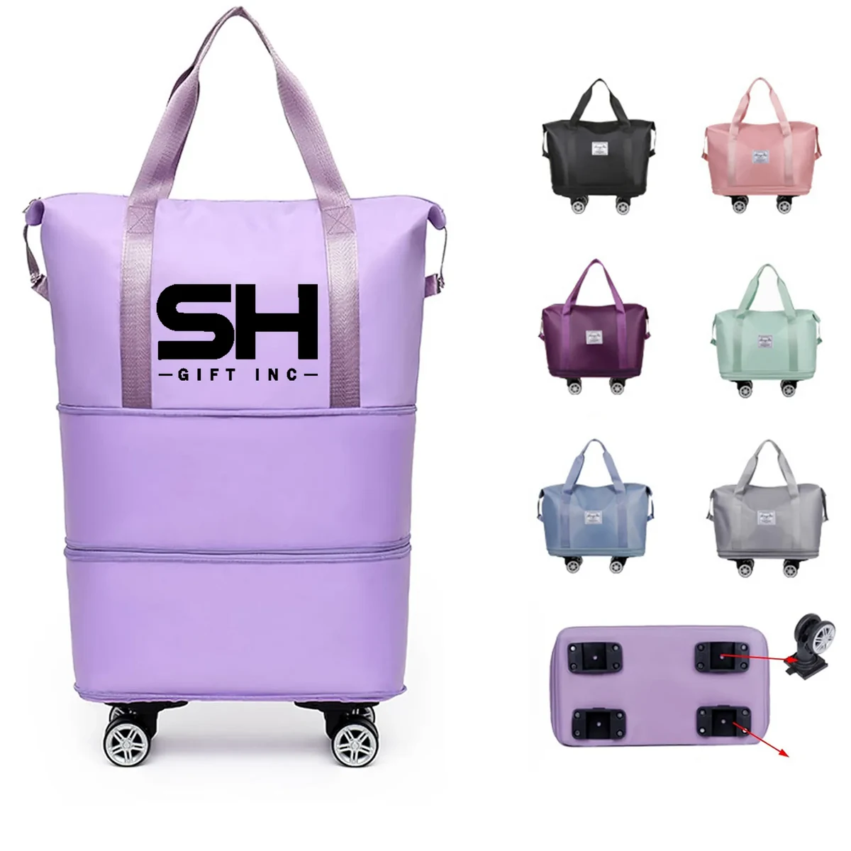 Large Weekend Bag with Spinner Wheels 1