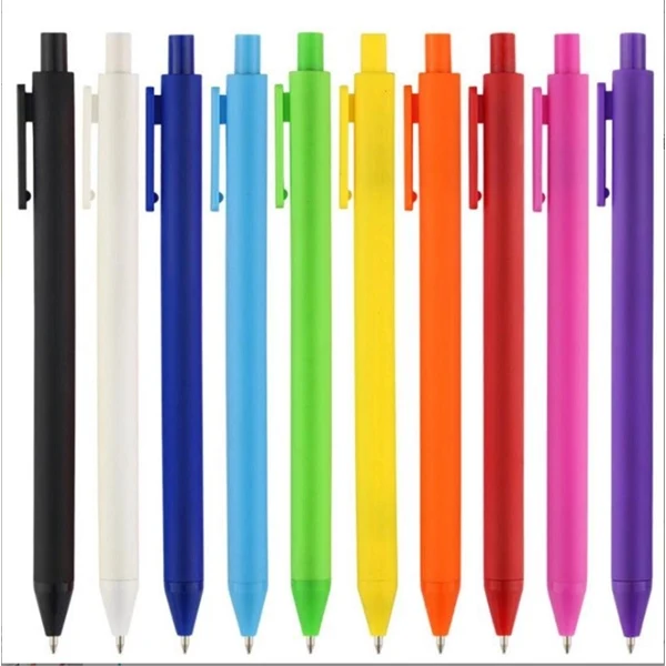 Custom 7.75 inch Plastic Plunge Action Ballpoint Pen — Professional & Trade Show, custom pen with logo imprint 1