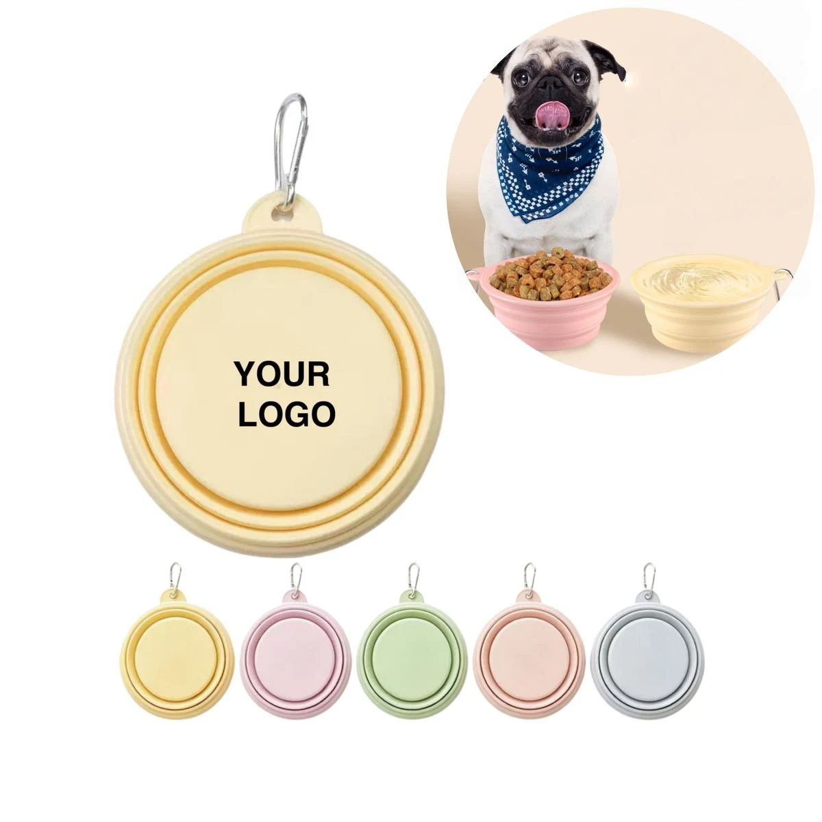 Foldable Pet Bowl With Hooks 1
