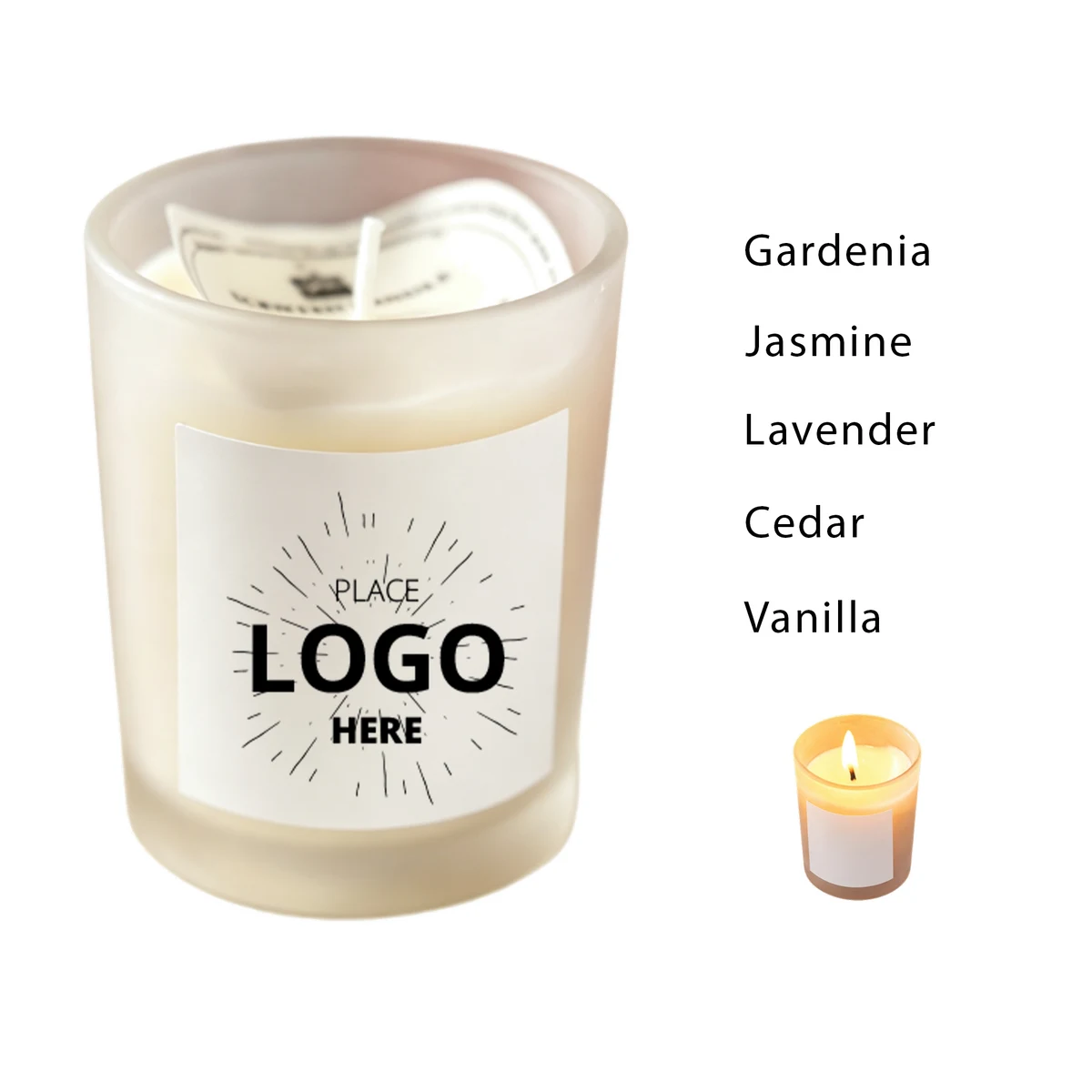 Frosted Glass Scented Candle 1