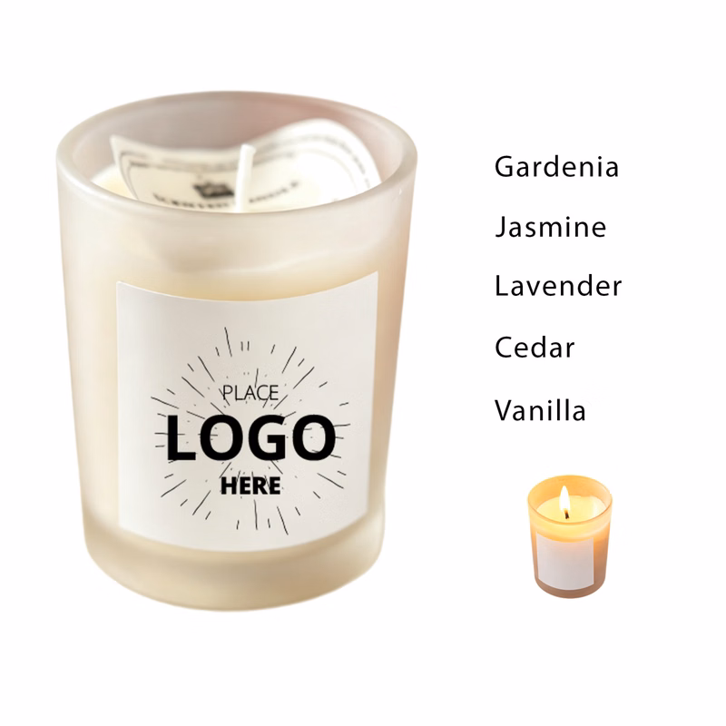 Frosted Glass Scented Candle